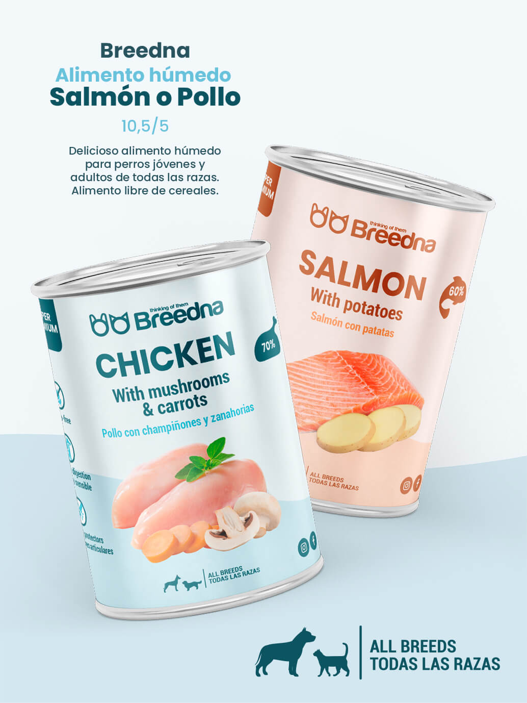 Diseño post redes sociales para Breedna