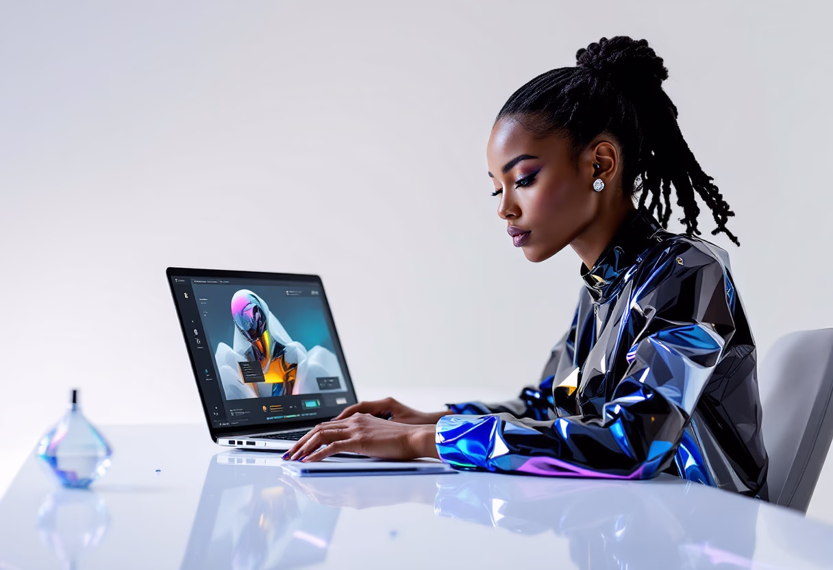 image of an individual using productivity software