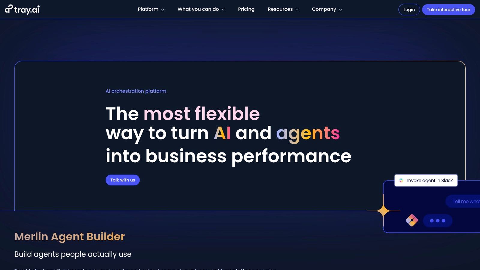 Tray.io's workflow builder showcasing its interface for complex automations.