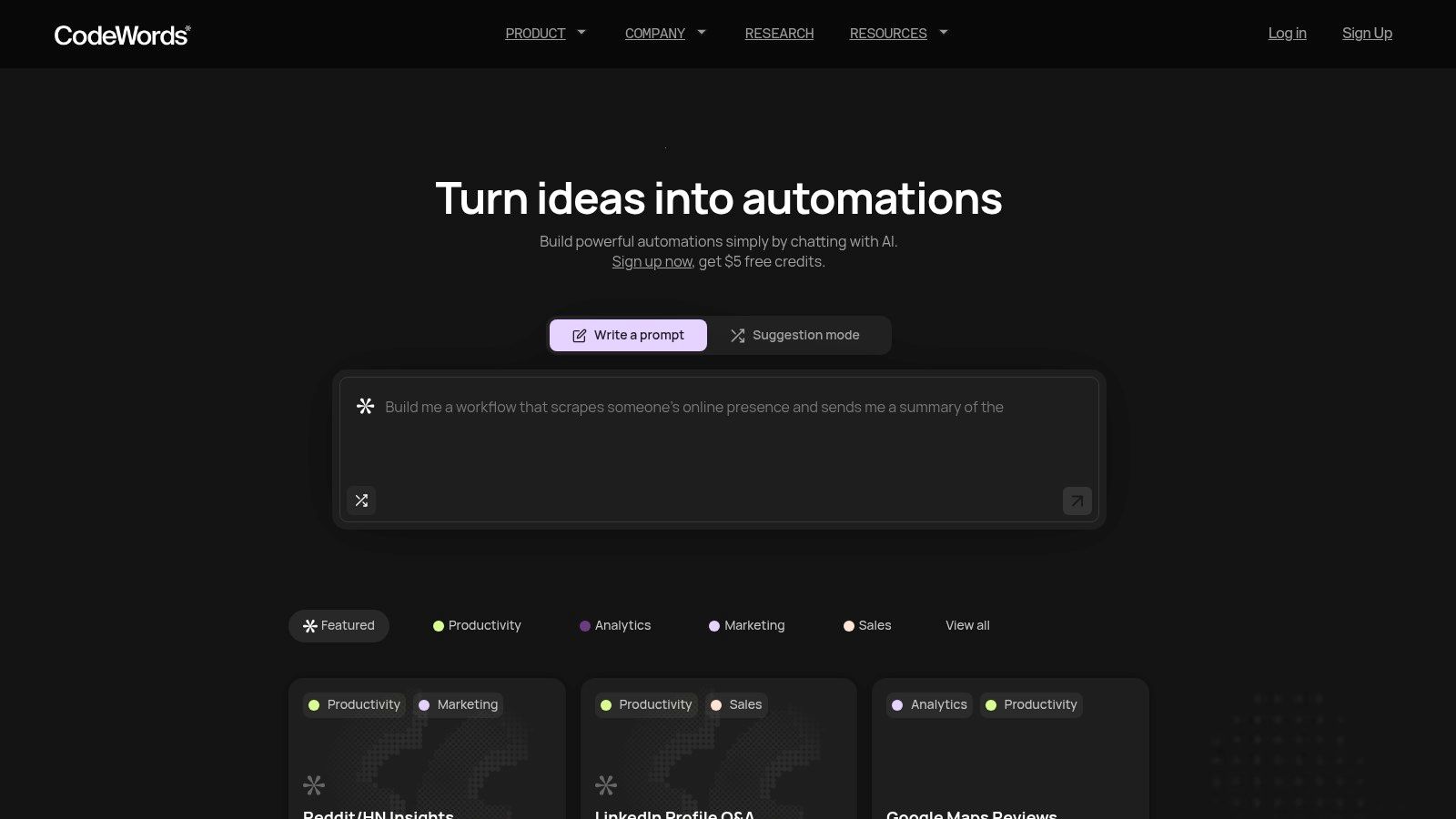 AI assistant building a workflow in CodeWords
