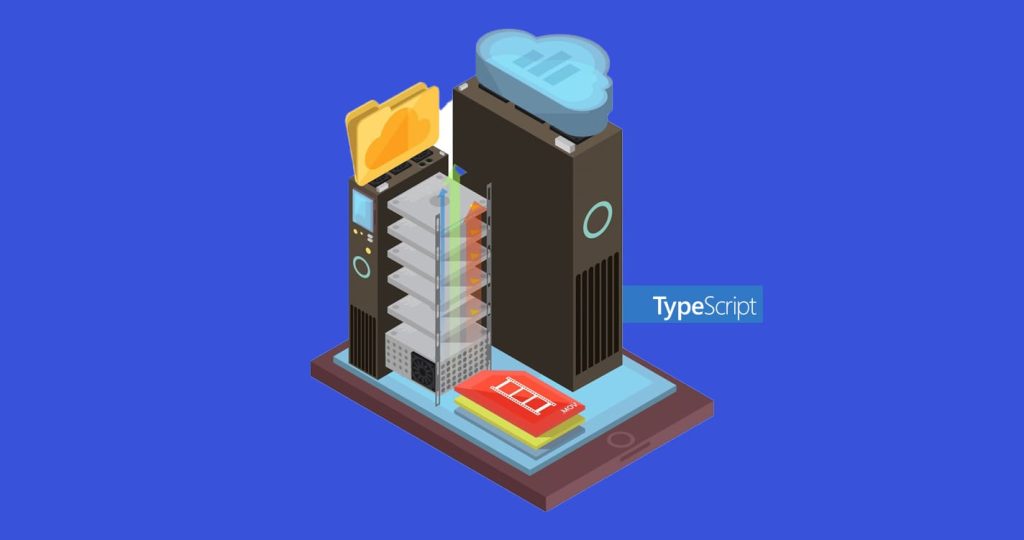illustration showing typescript development for server