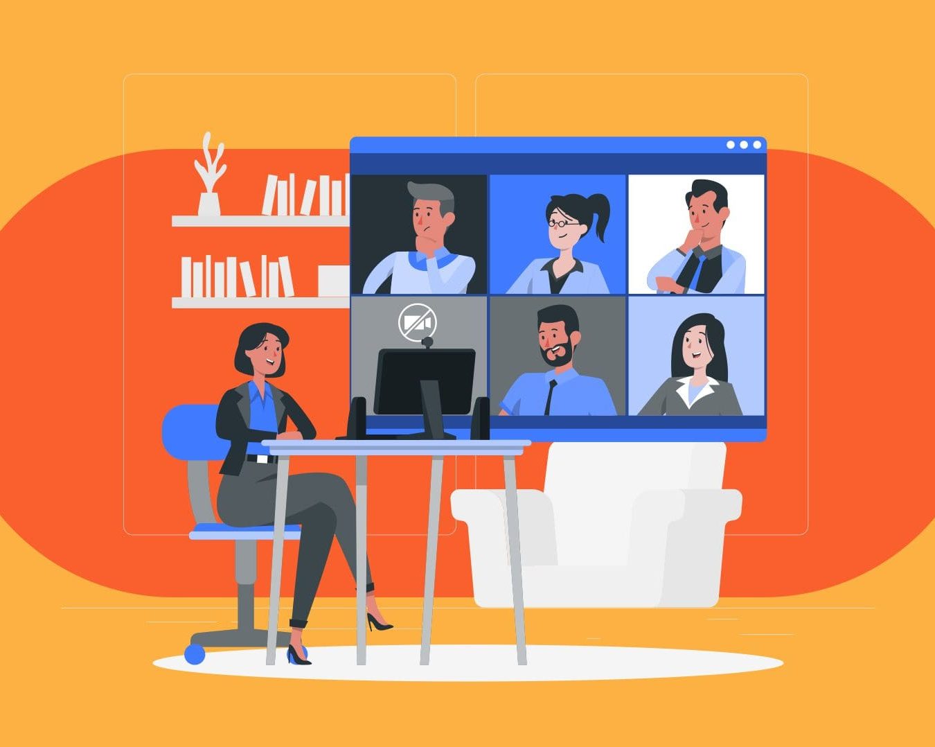 illustration for managing offshore teams