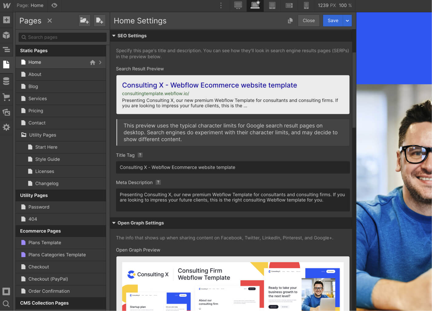 SEO - Consulting X Webflow Template