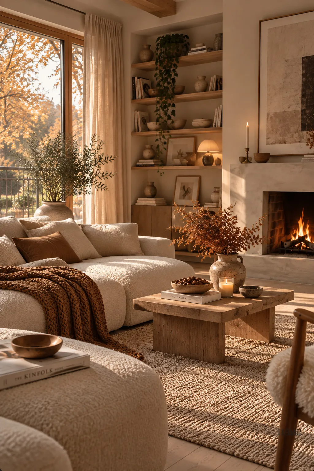 Warm Minimalist Living Room Ideas for Fall