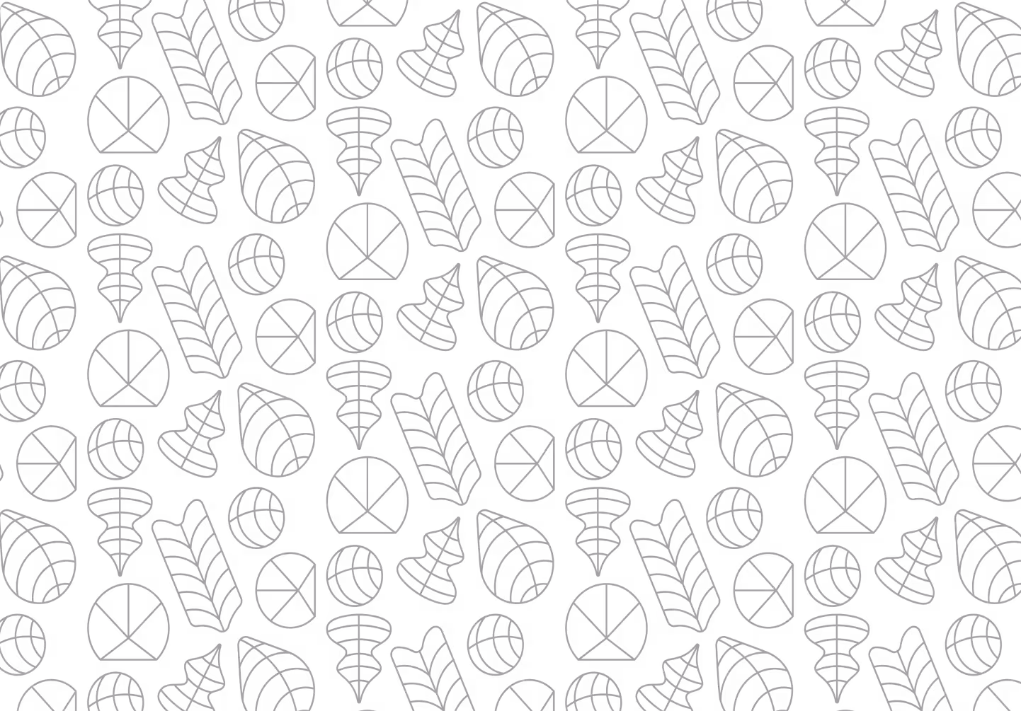 Seamless pattern of various gray pie chart icons on a black background.