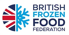 Logo of the British Frozen Food Federation featuring a stylized British flag and a snowflake.