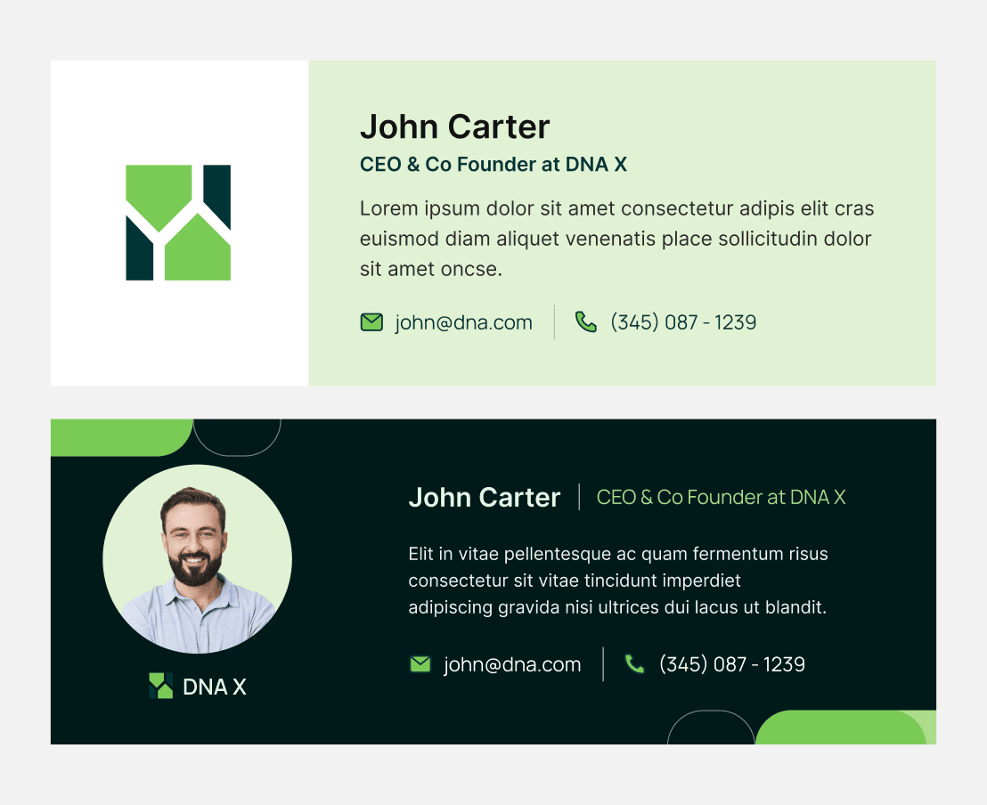 DNA X - Email Signature Health Tech Webflow Templa