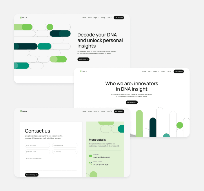 DNA X - 80 Sections Included - Health Tech Webflow Template