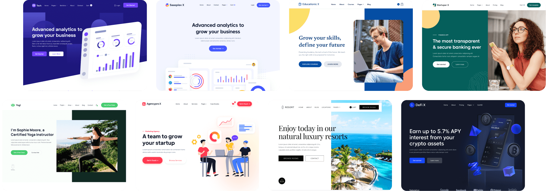DNA X - Brix Templates Banner - Health Tech Webflow Template
