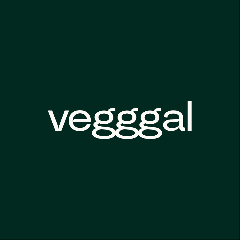 Logo med ordet «vegggal» i lys font på mørk bakgrunn.