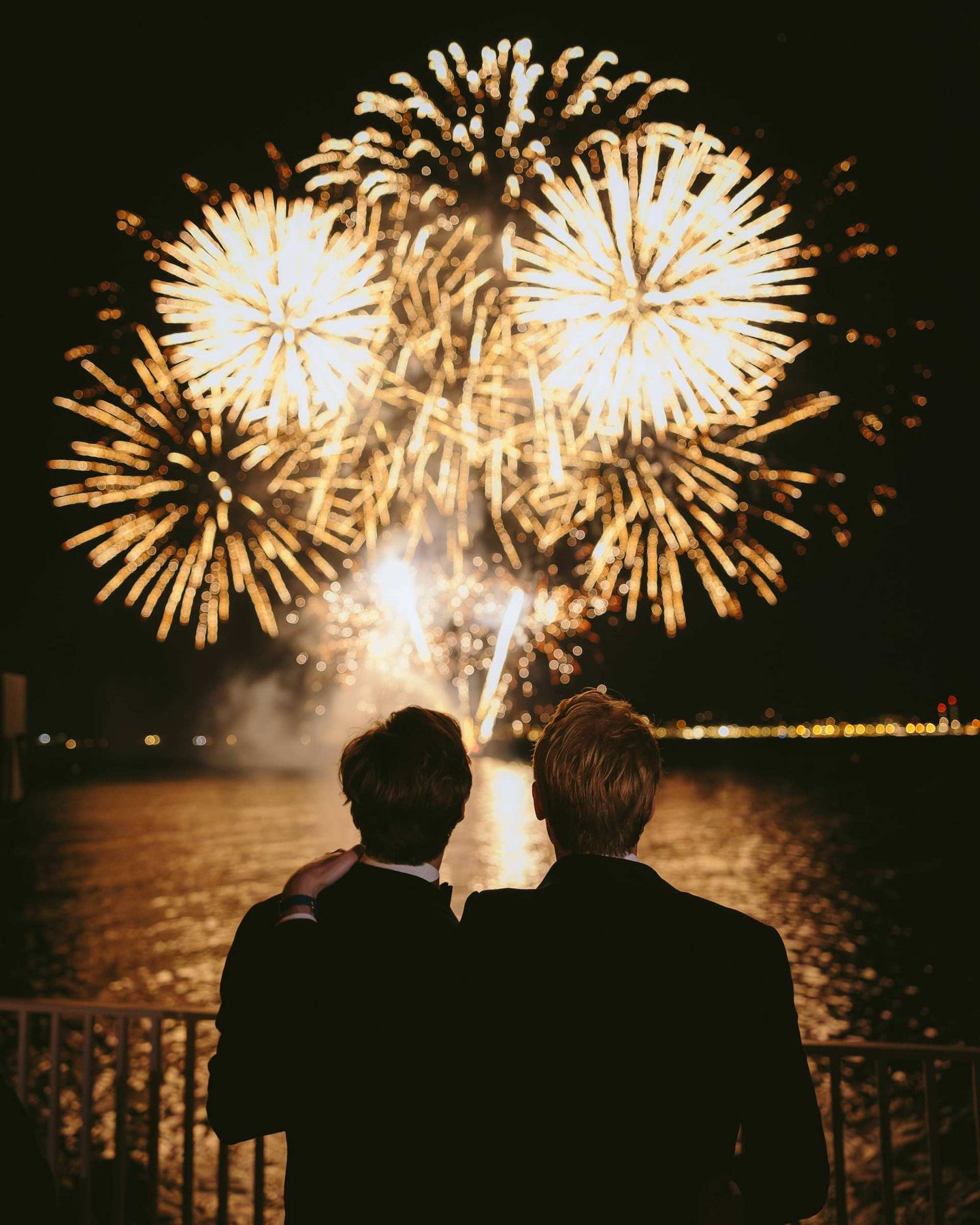 Fireworks over the Gulf of Saint-Tropez