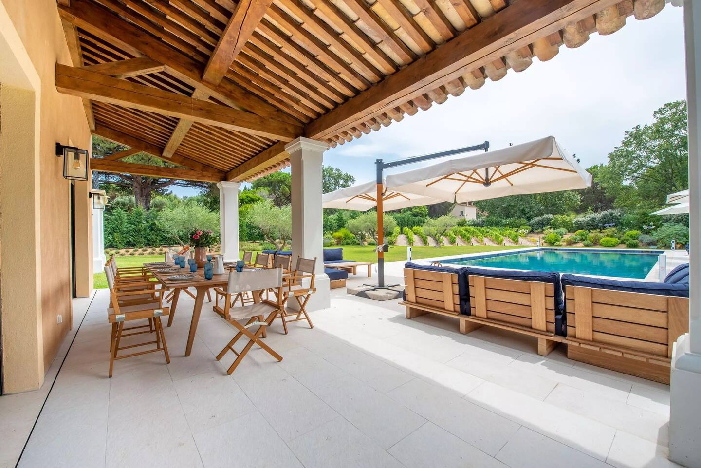 Villa SALINA â Covered terrace, Saint-Tropez