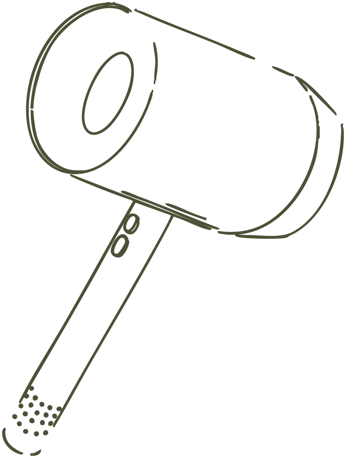 Icon of a high-performance hair dryer.