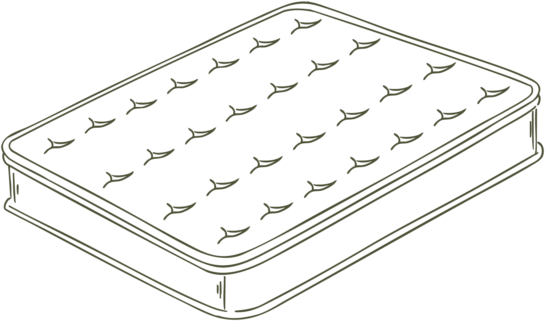 Icon of a comfortable and luxurious mattress.