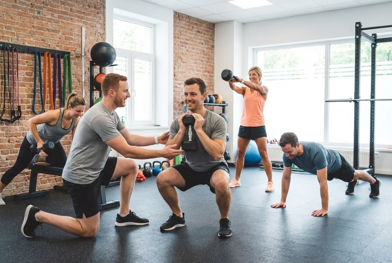 : Patient working with a provider at a physical therapy clinic in Stamford