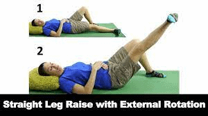 Straight leg raise with foot out