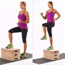 Box step exercise for knee pain