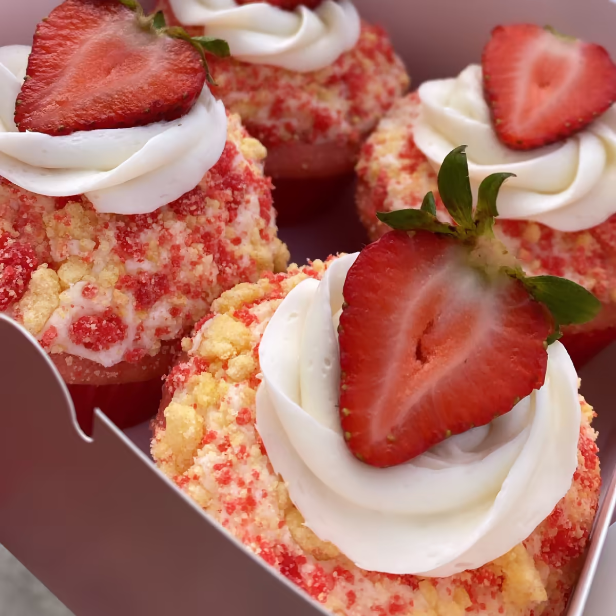 Strawberry Shortcake Cupcakes by Ashley's Antojitos, sweet treats in Grand Rapids, Michigan