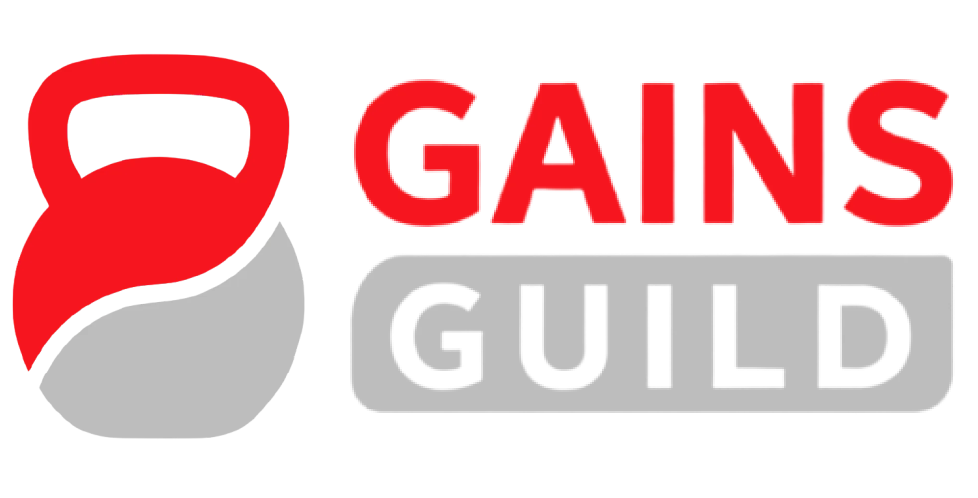 Gains Guild logo with a red and gray kettlebell icon and the words GAINS in red and GUILD in gray.