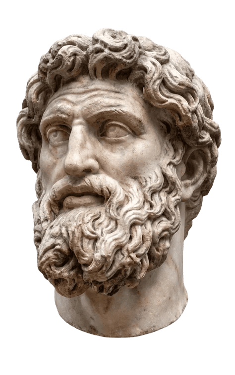 Marble bust of a man