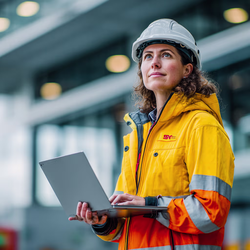 engineer on a construction site, prioritizing cognitive focus and physical stamina in labor intensive environments