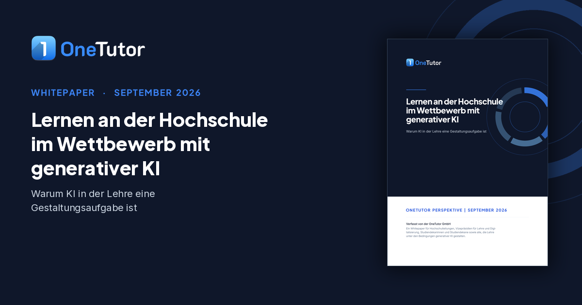 Cover of the OneTutor whitepaper