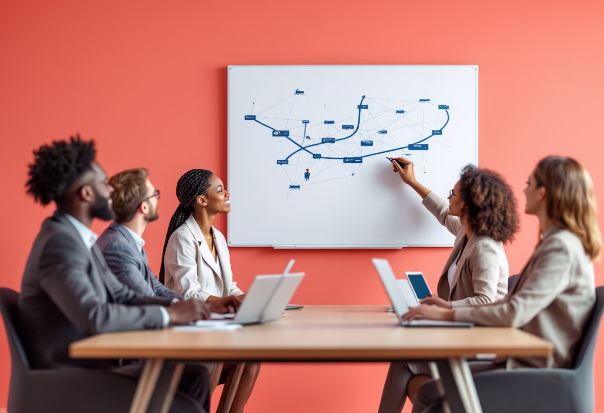 image of an office collaboration scene (for a mobility and transportation)