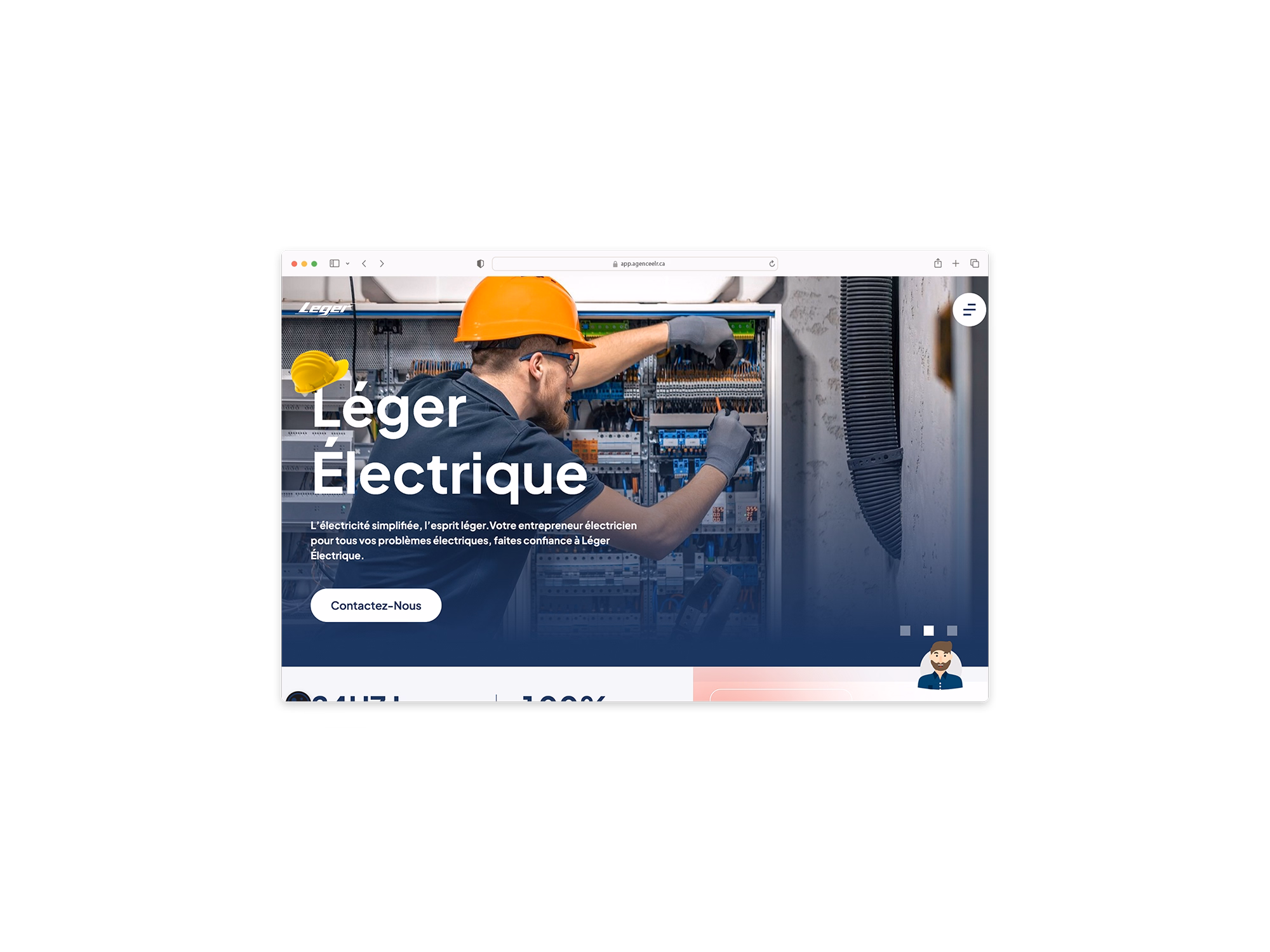 Professional website for electrician