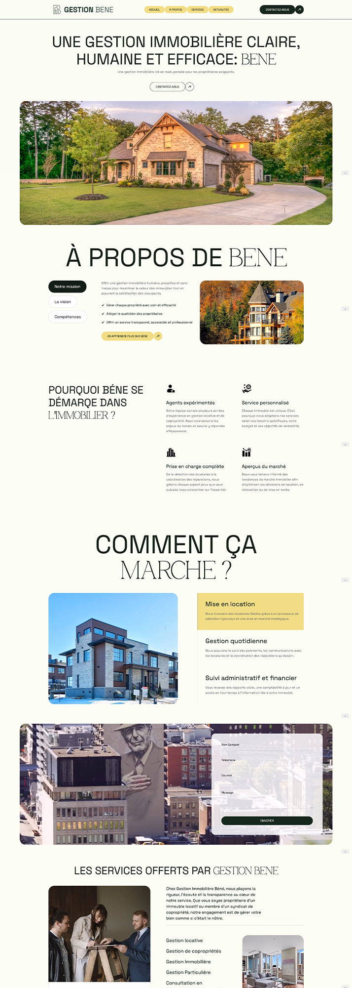 Site web réalisé par l'agence web elr pour agence immobilière