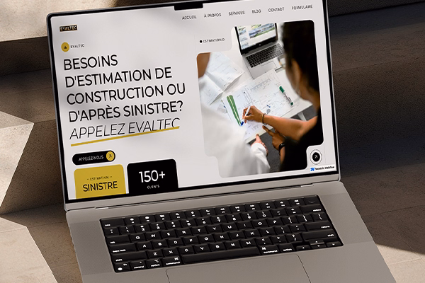 Image of a custom made website for insurance company