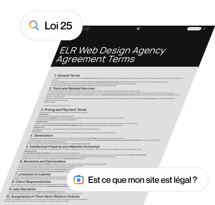 Image of law 25 obligations for websites
