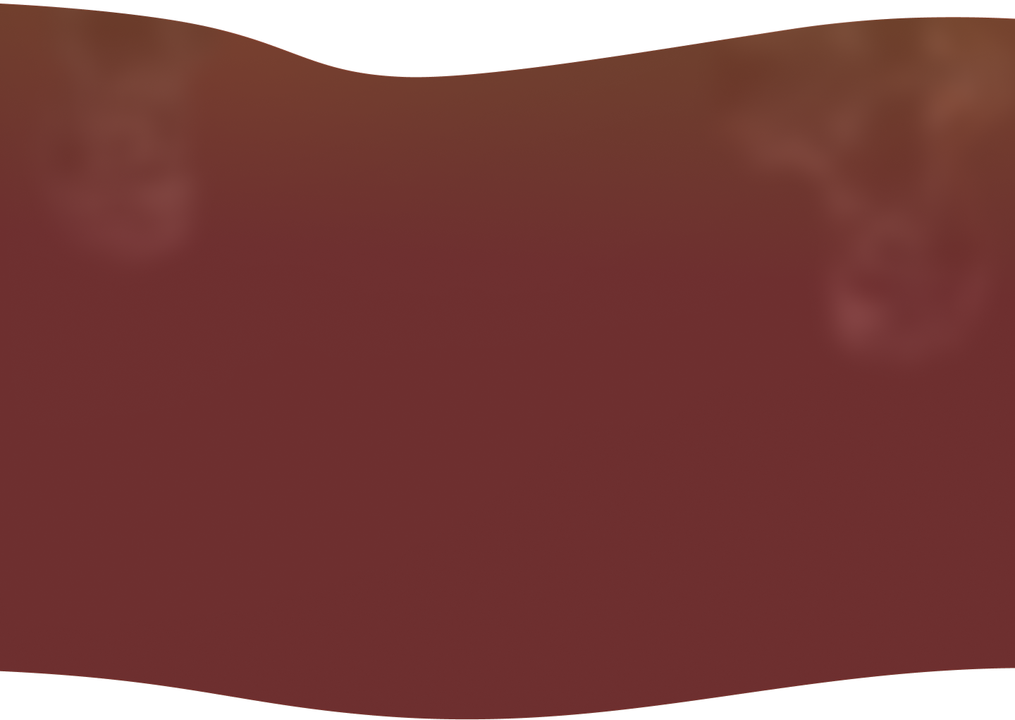 Abstract wavy shape with gradient shades of dark red and brown.