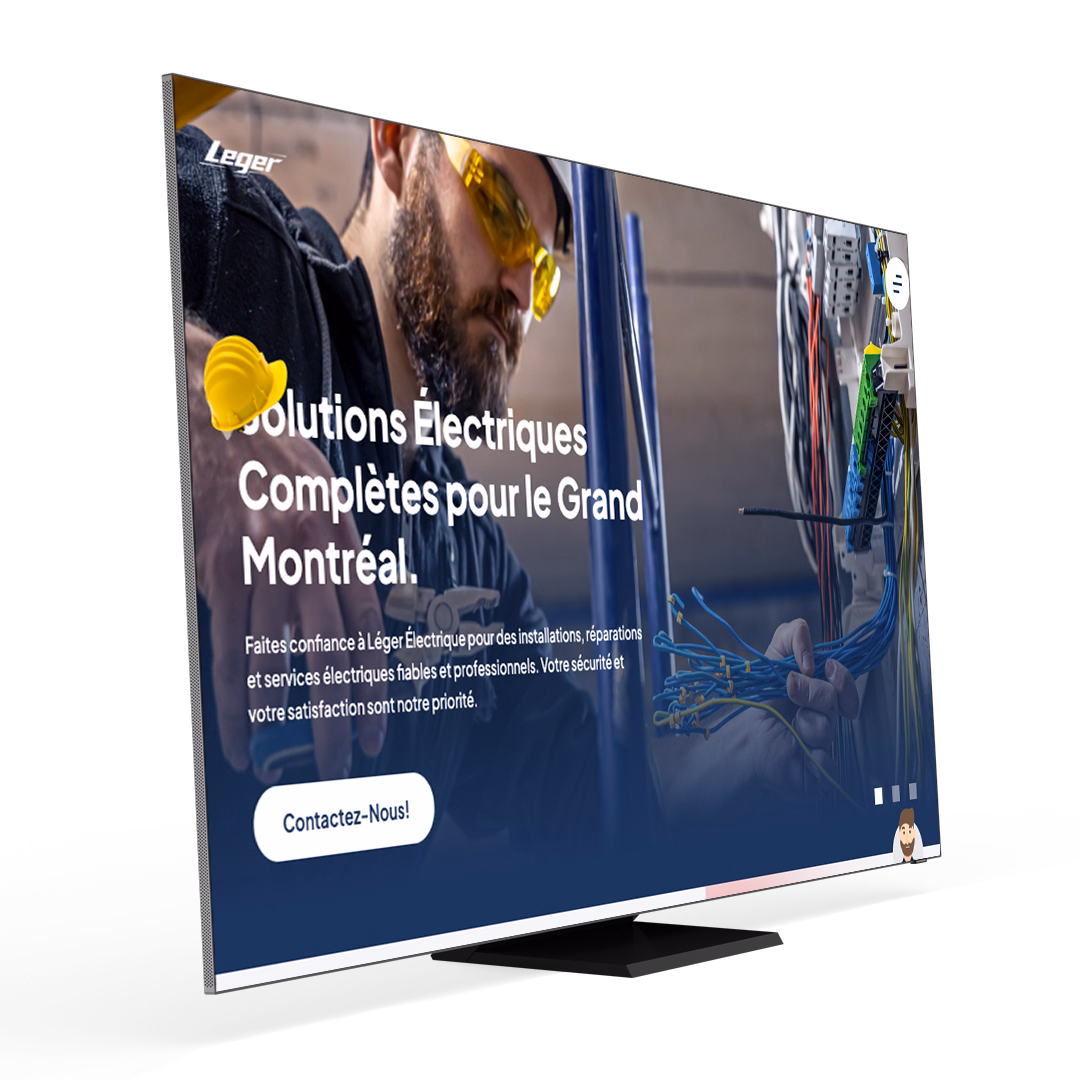 Image of a website for an electrician made by ELR Agency