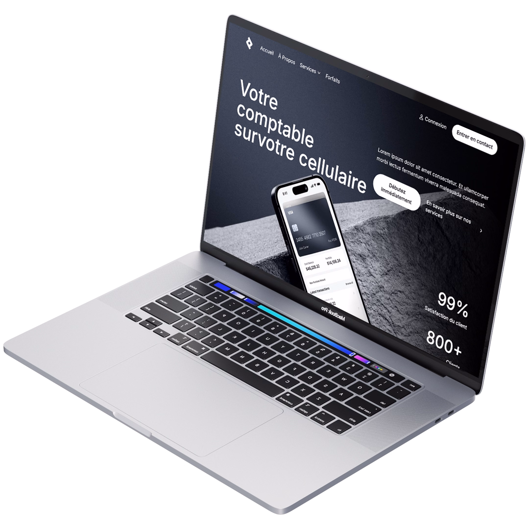 Image of a progessional website for accountants