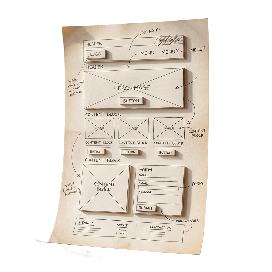 Image of a hand design plan