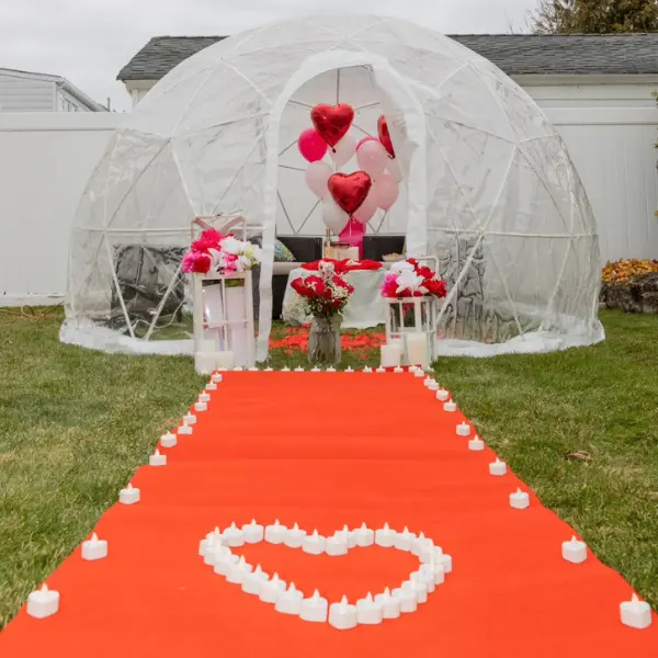 Furnished themed igloo rental setup for a private event on Long Island