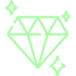 A light green network diagram with interconnected circles of varying sizes.