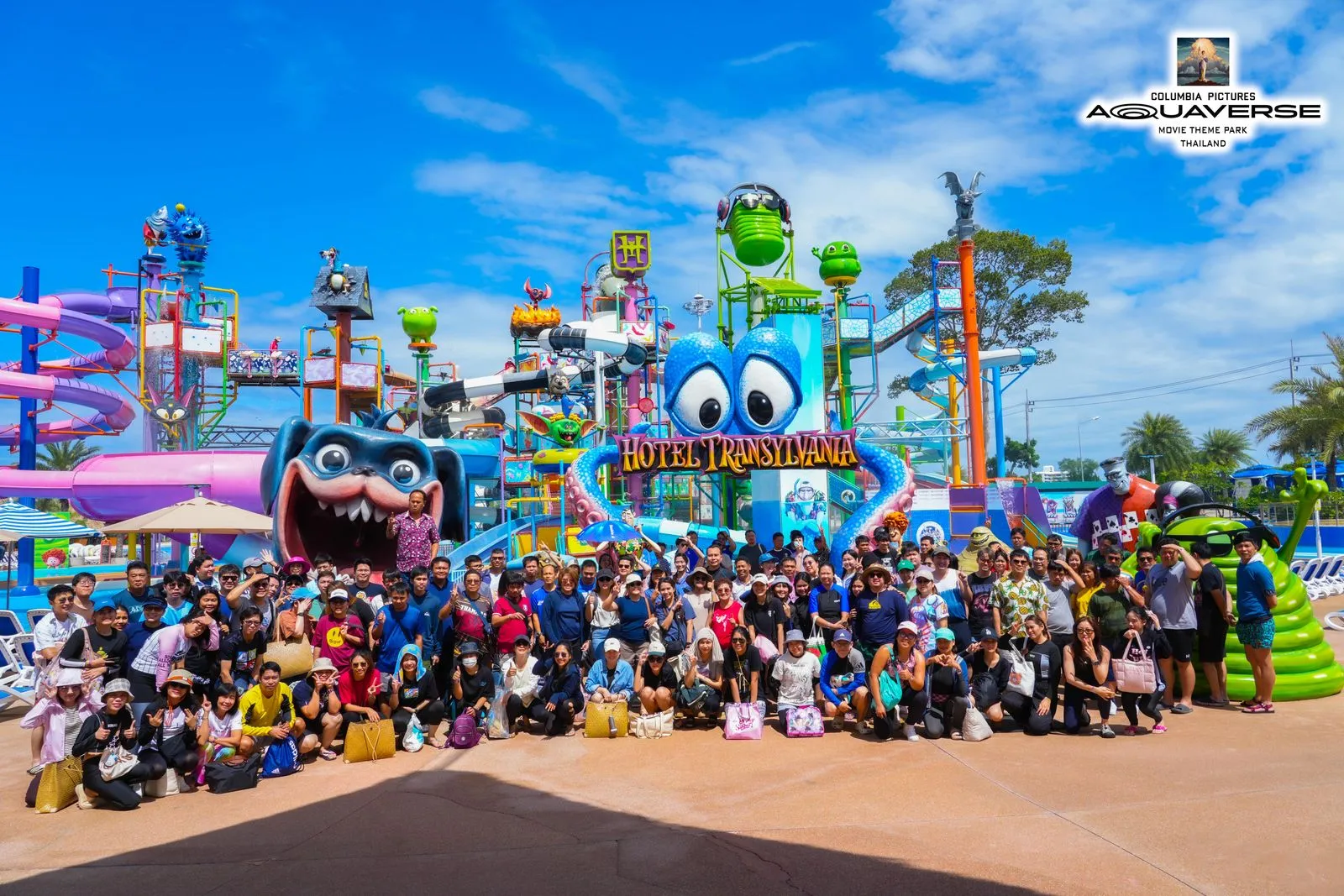 corporate retreat at columbia pictures aquaverse