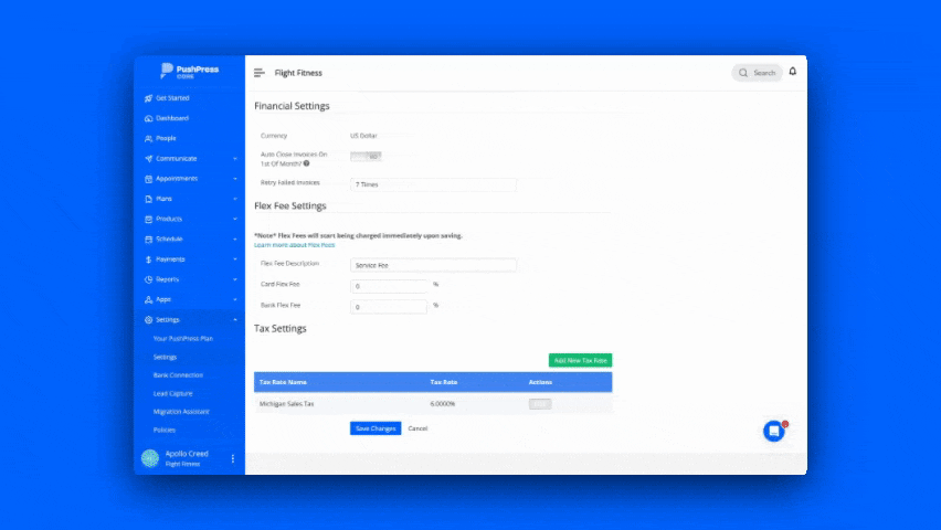 Flex Fees by PushPress | Take Control of Transaction Fees