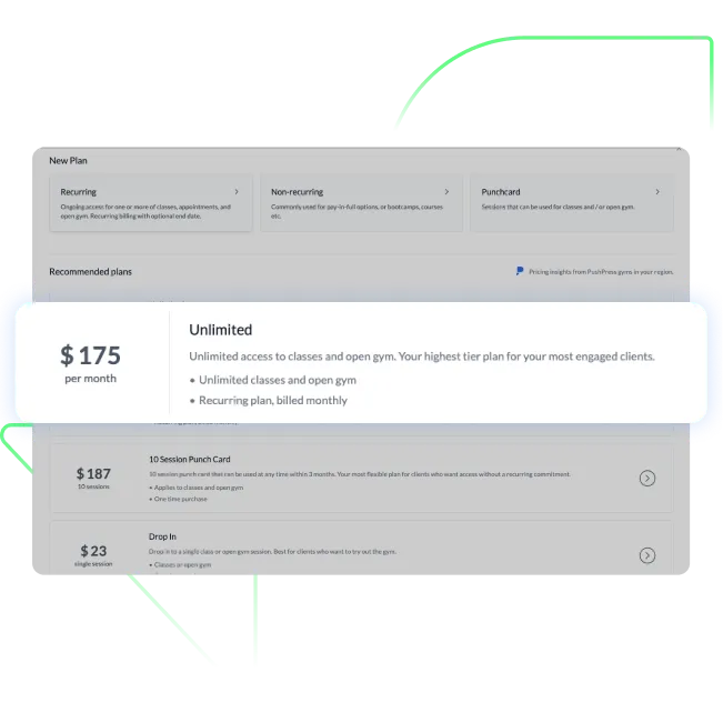 Guided Plan Creation for Gyms | Sell Memberships Faster