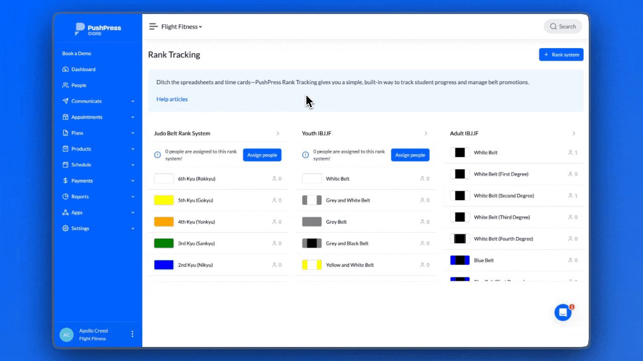 Track Belt Promotions Without the Spreadsheets