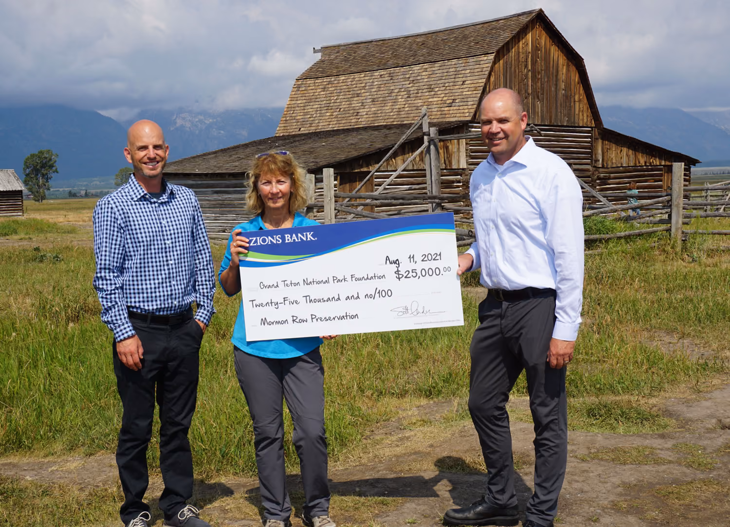 Zions Bank Donates $25,000 to Grand Teton National Park Foundation