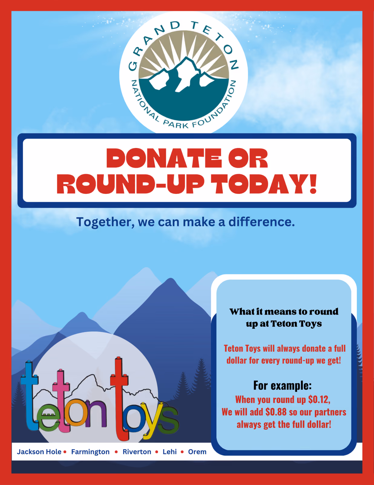 Teton Toys Announce GTNP Foundation as their Round-Up Partner for May