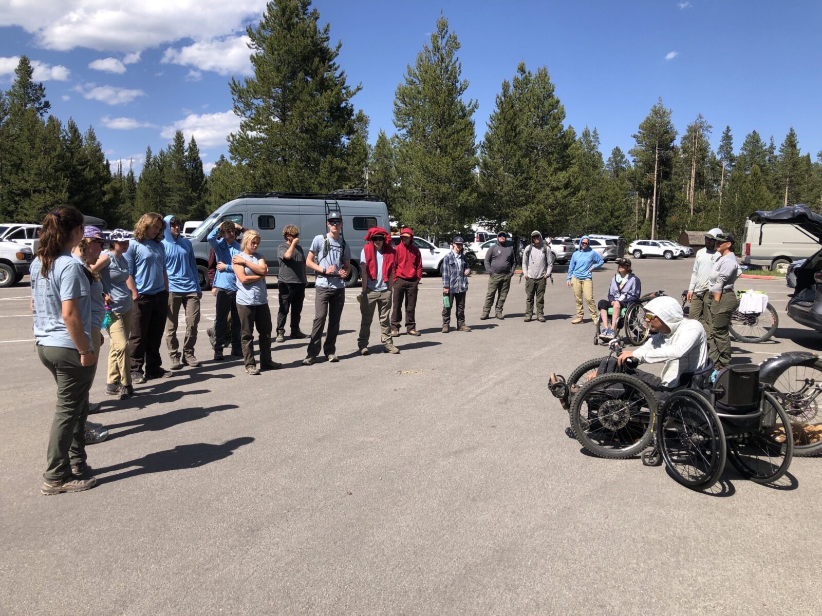 YCP listens to Joe Stone and Quinn Brett of Dovetail Trail Consulting as they share information about improving access to public lands for people with disabilities.