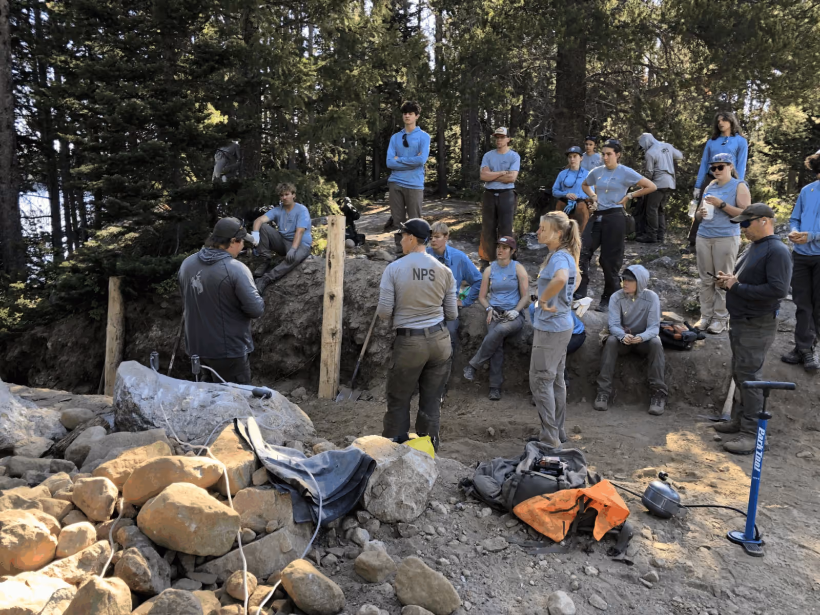 YCP learns how to use the Microblaster to break rocks.