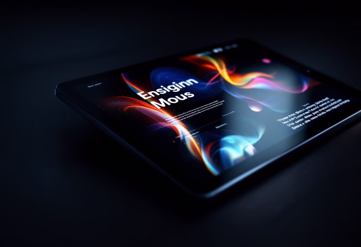 [digital project] image of a graphic design on a digital tablet (for a graphic design studio)