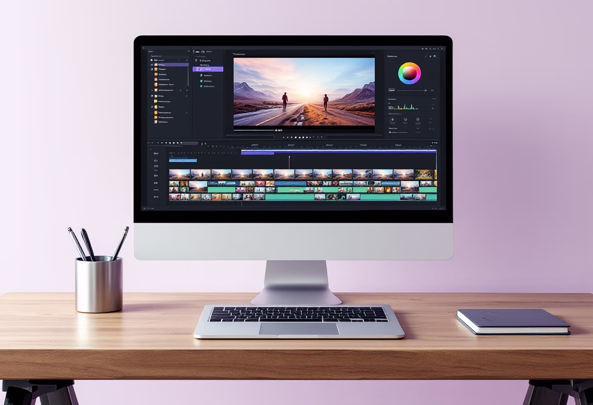 image of video editing software on a computer screen