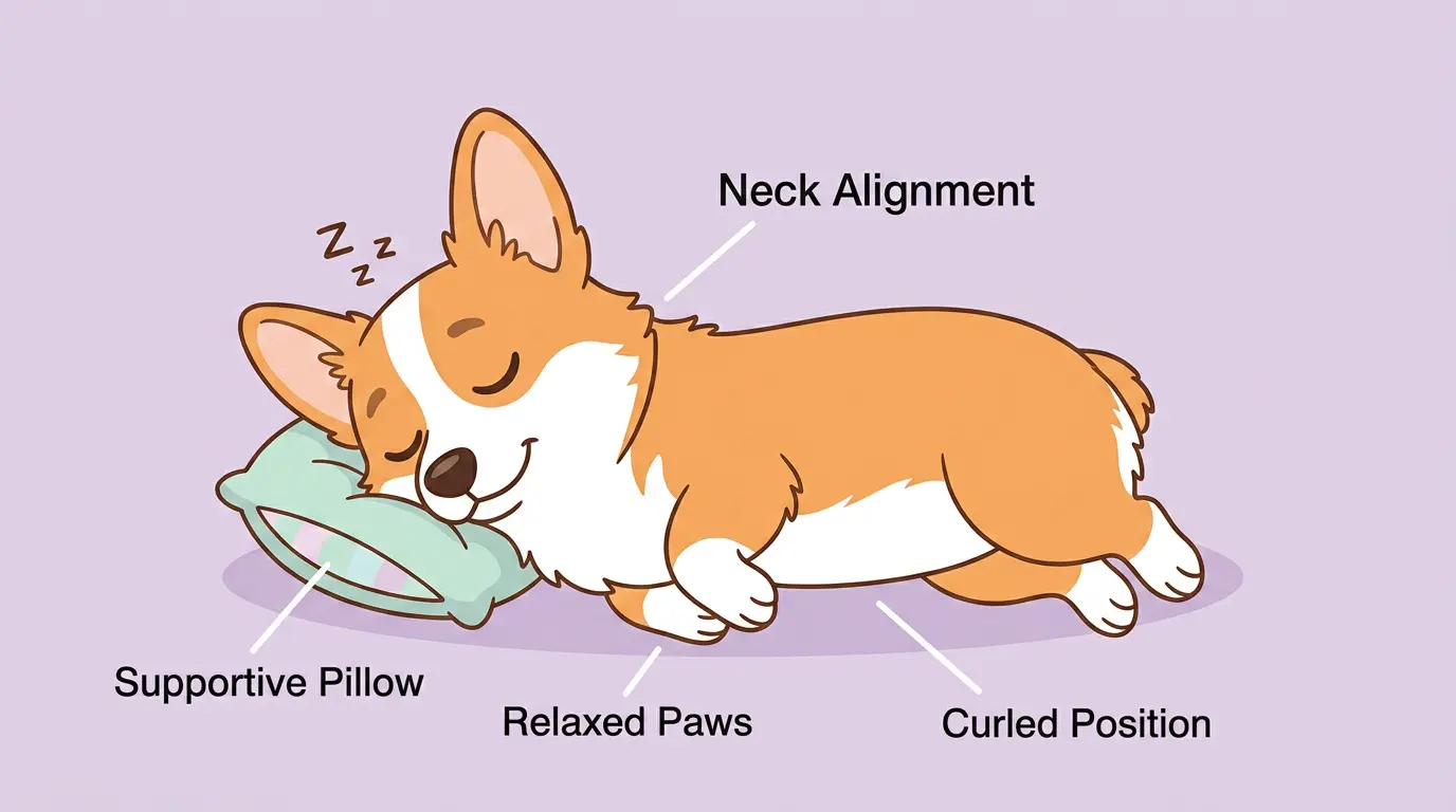 Illustration of healthy sleep posture and body alignment