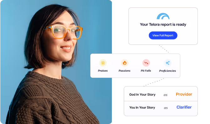 A woman wearing glasses and a brown sweater.