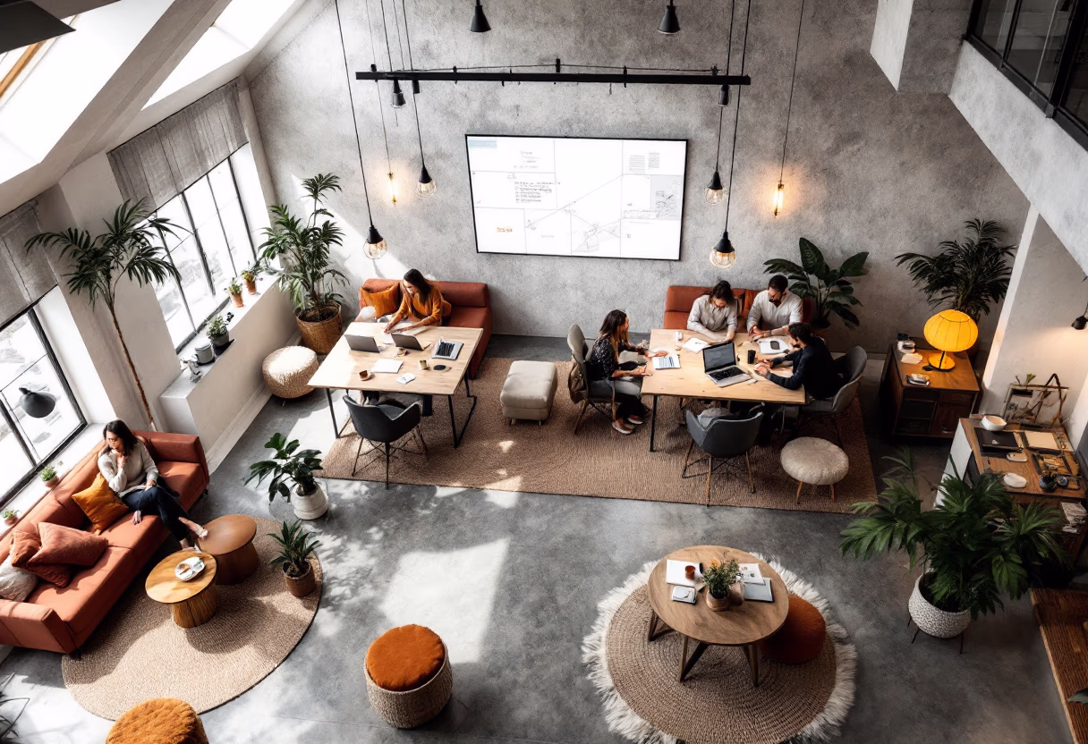 [background image] image of collaborative workspace (for a blockchain and cryptocurrency)